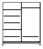 Шкаф для одежды Сабрина ММ-302-01/04 (с зеркалом). Фото