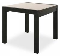 Стол Джокер-Бизнес 800*800(1600)*750 (Венге/стекло бежевое (жемчужное). Фото №1