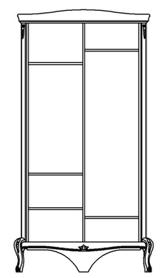 Шкаф для одежды Мокко ММ-316-01/02Б. Фото