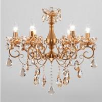Подвесная люстра Eurosvet Escada 10109/6 бронза/тонированный хрусталь Strotskis. Фото №1