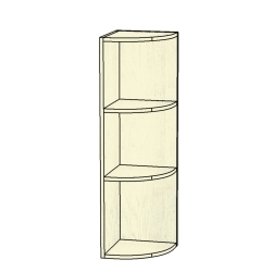 Шкаф настенный угловой открытый Злата ЗТ-3928 (-01). Фото №2
