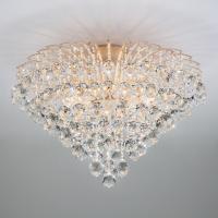 Потолочная люстра Eurosvet Ostiniya 3299/9 белый с золотом/прозрачный хрусталь Strotskis фото Потолочная люстра Eurosvet Ostiniya 3299/9 белый с золотом/прозрачный хрусталь Strotskis. Фото №1