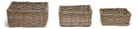 Корзина Secret De Maison Pago (набор из 3 штук )  натуральный ротанг, 55*44*26/49*38*22/43*32*18 см, Натуральный Кубу / Natural Kubu