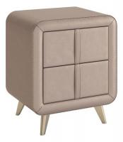 Тумба прикроватная Софи, (480х370х580) бронза (экокожа)