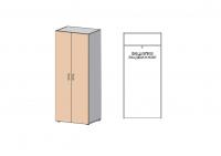 Гардероб гл. 422мм с задней стенкой ДВП 3мм, широкий Европа Лайт