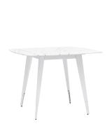 Стол обеденный Ричмонд 100*100 белый стеклянный фото Стол обеденный Ричмонд 100*100 белый стеклянный. Фото №1