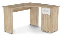 Лайт-1 Стол компьютерный 1200 угловой дуб сонома/белый