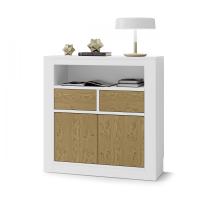 Узкая тумба NORA 3048.7 Blanco mate/Tilo фото Узкая тумба NORA 3048.7 Blanco mate/Tilo