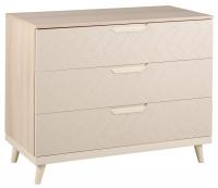 Комод с 3 ящиками Сканди Жемчужно-белый. Фото №1