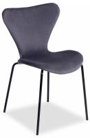 Стул Jacobsen SOFT (mod DC 103) / 1 шт. в упаковке металл/флок, 59x45.5x84.5, серый. Фото №1