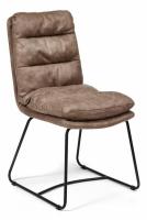 Стул MASON (mod. 8255) металл/ткань, 45х64х91 см, серый (MF-06)/черный  (поставляется по 2 шт)