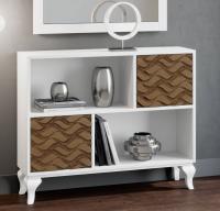 Узкая тумба NORA 3009.4 Blanco/Cedro. Фото №1