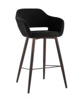 Стул барный Саймон велюр черный фото Стул барный Саймон велюр черный. Фото №1