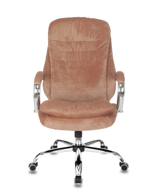 Кресло руководителя Бюрократ T-9950SL Fabric светло-коричневый Velvet 90 крестовина металл хром фото Кресло руководителя Бюрократ T-9950SL Fabric светло-коричневый Velvet 90 крестовина металл хром. Фото №4