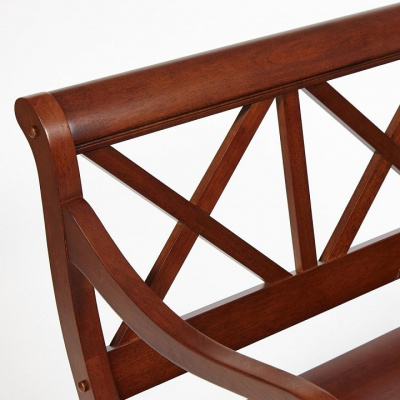 Скамейка ALBIZZI (Альбицци) дерево гевея/мдф, 108х57х89 см, dark walnut. Фото №2