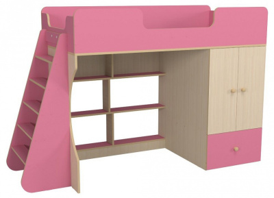 Набор для детской Р446, древесина коричневая светлая дуб. Фото