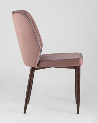 Стул Лоренс велюр пыльно-розовый. Фото