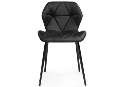 Стул Вальд экокожа черный / черный глянец. Фото