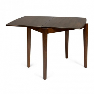 Стол TEODORO (mod. F-SHR3624RD W4) дерево гевея/мдф, 60x90(90x120)x76см, walnut (орех). Фото