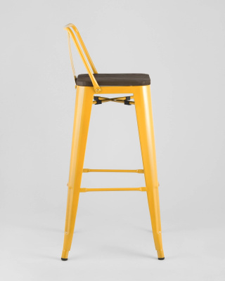 Стул барный TOLIX WOOD со спинкой желтый фото Стул барный TOLIX WOOD со спинкой желтый. Фото №5