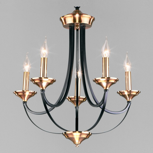 Подвесная люстра Eurosvet Lazzaro 60098/5 черный. Фото №1