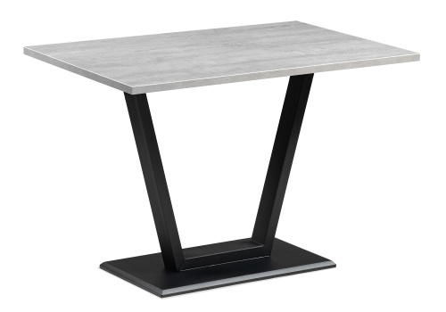 Стол деревянный Мичиган Лофт 110х70 25 мм бетон / черный матовый. Фото №2