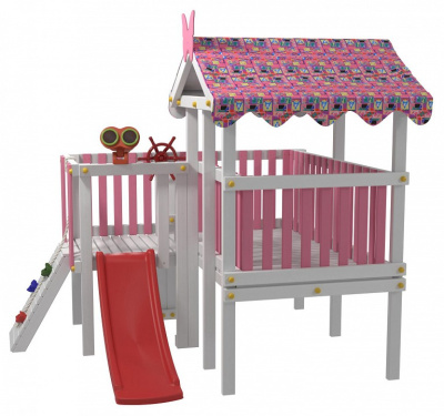 Комплекс игровой ДК8Р, розовый, серый фото Комплекс игровой ДК8Р, розовый, серый. Фото №3