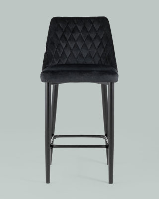 Стул полубарный Диего велюр черный фото Стул полубарный Диего велюр черный. Фото №5