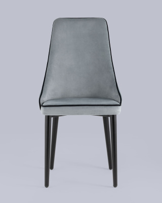 Стул Луис с кантом велюр серый. Фото