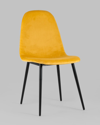 Стул Норман велюр оранжевый. Фото