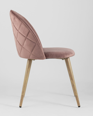 Стул Лион велюр с ромбами розовый. Фото №4