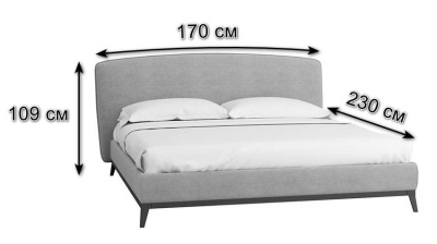 Кровать с ортопедическим основанием 1.4 Сканди Лайт Грей фото Кровать с ортопедическим основанием 1.4 Сканди Лайт Грей. Фото №3