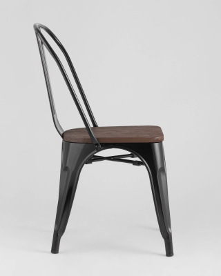 Стул TOLIX WOOD черный глянцевый фото Стул TOLIX WOOD черный глянцевый. Фото №5