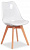 Стул Secret De Maison TULIP  (mod. 73) / 1 шт. в упаковке дерево/пластик/ПУ, 53 х 49 х 83 см , прозрачный/Transparent, подушка белая/Cushion