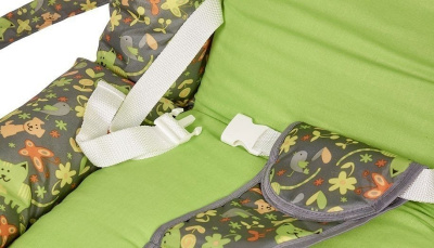 Шезлонг детский Polini kids Веселые животные, зеленый. Фото
