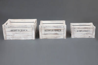 Набор ящиков Secret De Maison CIBOIRE ( mod. HX16-832 S/3 ) , Античный белый  (поставляется только по 4 шт) фото Набор ящиков Secret De Maison CIBOIRE ( mod. HX16-832 S/3 ) , Античный белый  (поставляется только по 4 шт). Фото №2
