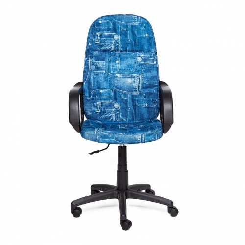 Компьютерное кресло LEADER ткань, принт Джинса. Фото №2