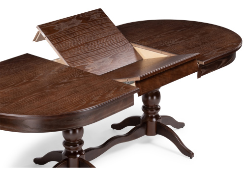 Стол деревянный Дейвер 160(220)х100 орех темный. Фото №4