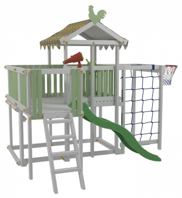 Комплекс игровой ДК5Б, бирюзовый, серый. Фото
