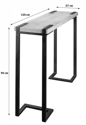 Консоль Loft №1 Дуб Табак фото Консоль Loft №1 Дуб Табак. Фото №3