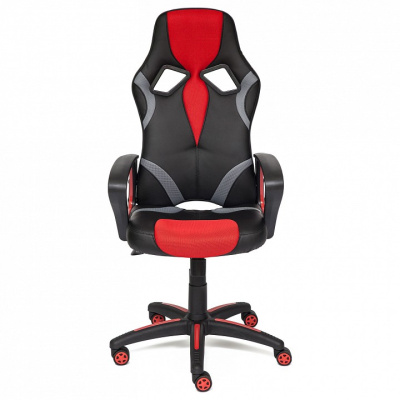 Компьютерное кресло Runner, кож.зам/ткань, черный/красный, 36-6/tw08/tw-12. Фото №2