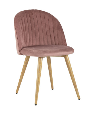 Стул Лион Страйпс велюр розовый. Фото