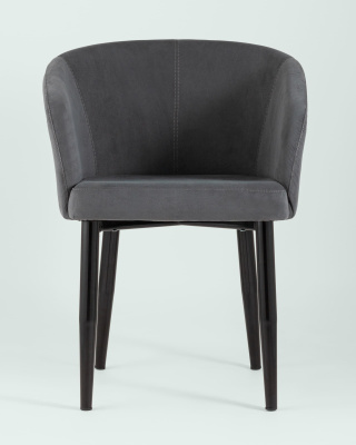 Кресло Ральф велюр тёмно-серый. Фото