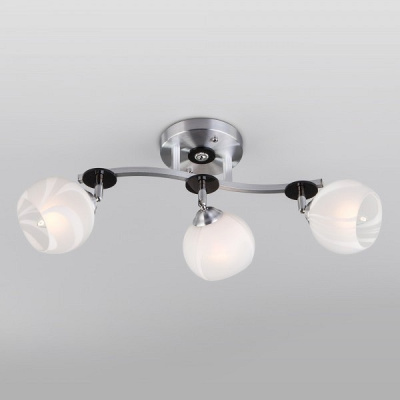 Потолочная люстра Eurosvet Polo 9643/3 алюминий/белый фото Потолочная люстра Eurosvet Polo 9643/3 алюминий/белый. Фото №2