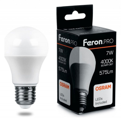 Лампа светодиодная Feron LB-1007 E27 7Вт 4000K 38024 фото Лампа светодиодная Feron LB-1007 E27 7Вт 4000K 38024. Фото №2
