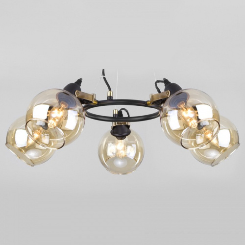 Подвесная люстра Eurosvet Mateo 70119/5 черный. Фото №1