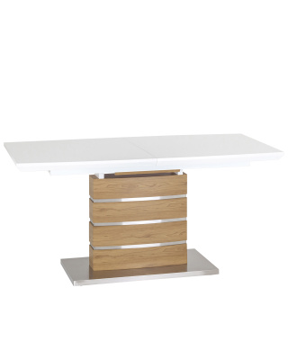 Стол обеденный Генуя раскладной 160-200*90 белый. Фото