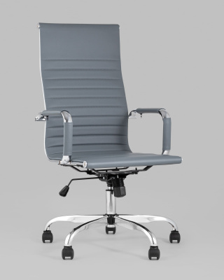 Кресло руководителя TopChairs City серый фото Кресло руководителя TopChairs City серый. Фото №3
