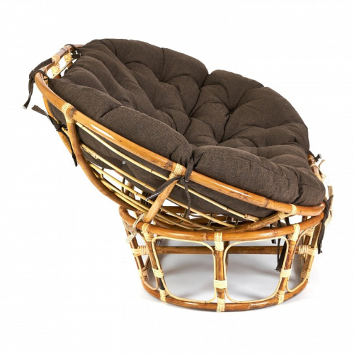 Кресло MAMASAN ECO SKIN  / с подушкой / Natural (натуральный), ткань Коричневый, 3М7-147. Фото №2