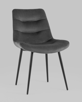 Стул Остин велюр тёмно-серый. Фото №3